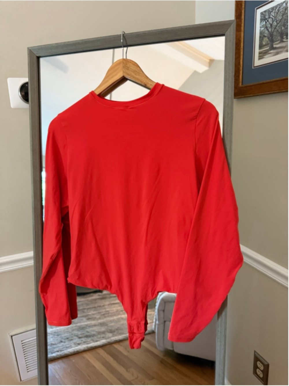 Women's SKIMS Red Long Sleeve Bodysuit Plus Size 2X - Picture 4 of 5